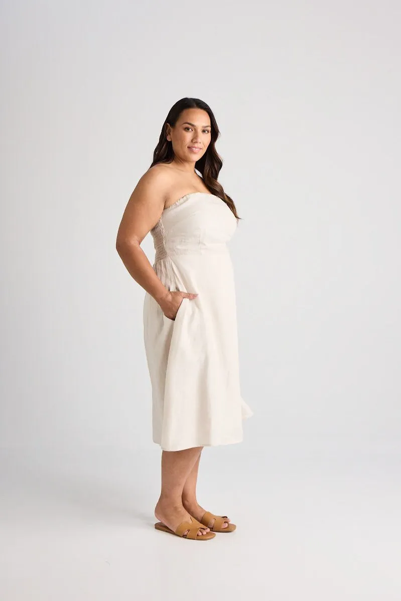 Aerin - Dress - Knee-Length - Oatmeal