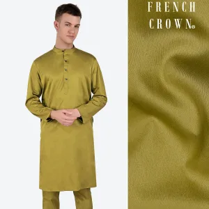 Alpine Green Subtle Sheen Super Soft Premium Cotton Kurta