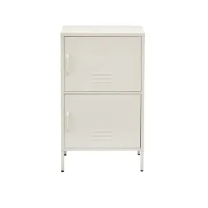 ArtissIn Double Storage Cabinet Shelf Organizer Bedroom White