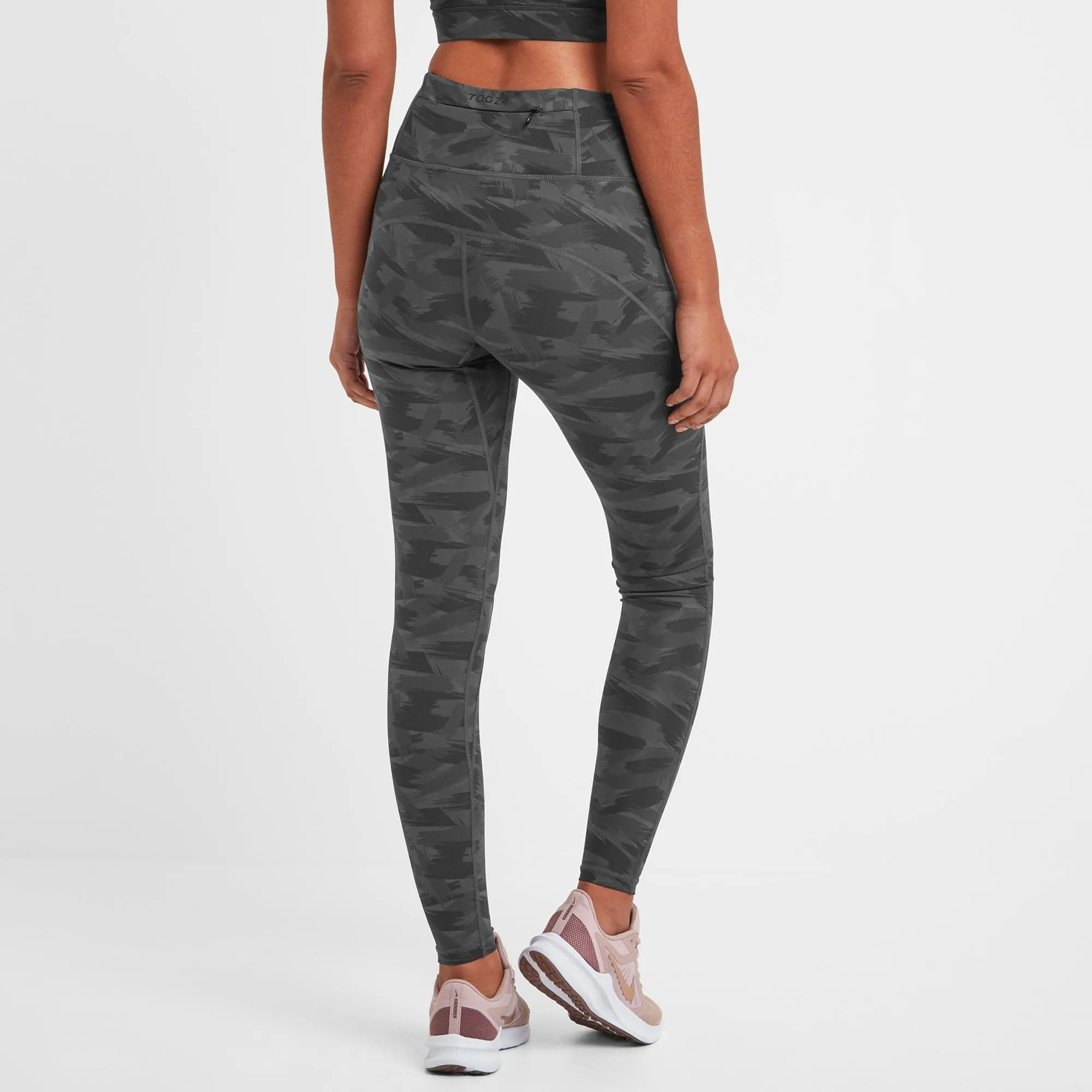 Bades Womens Gym Leggings - Coal Grey Print