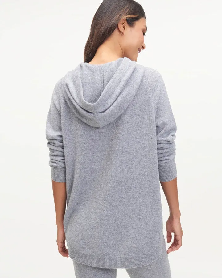 Becca Cashmere Hoodie (Mid Heather Grey)