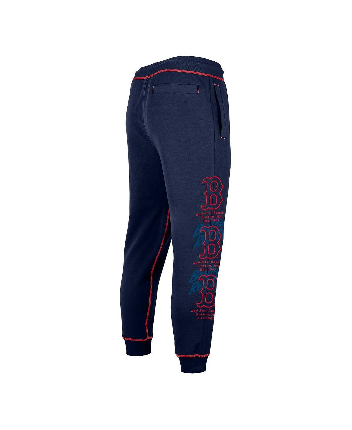 Boston Red Sox Team New Era Men's Navy Blue Split Joggers