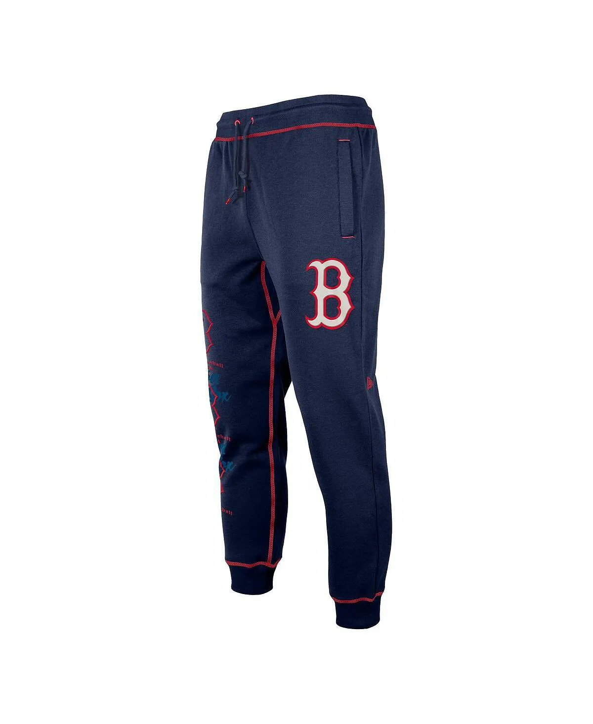 Boston Red Sox Team New Era Men's Navy Blue Split Joggers