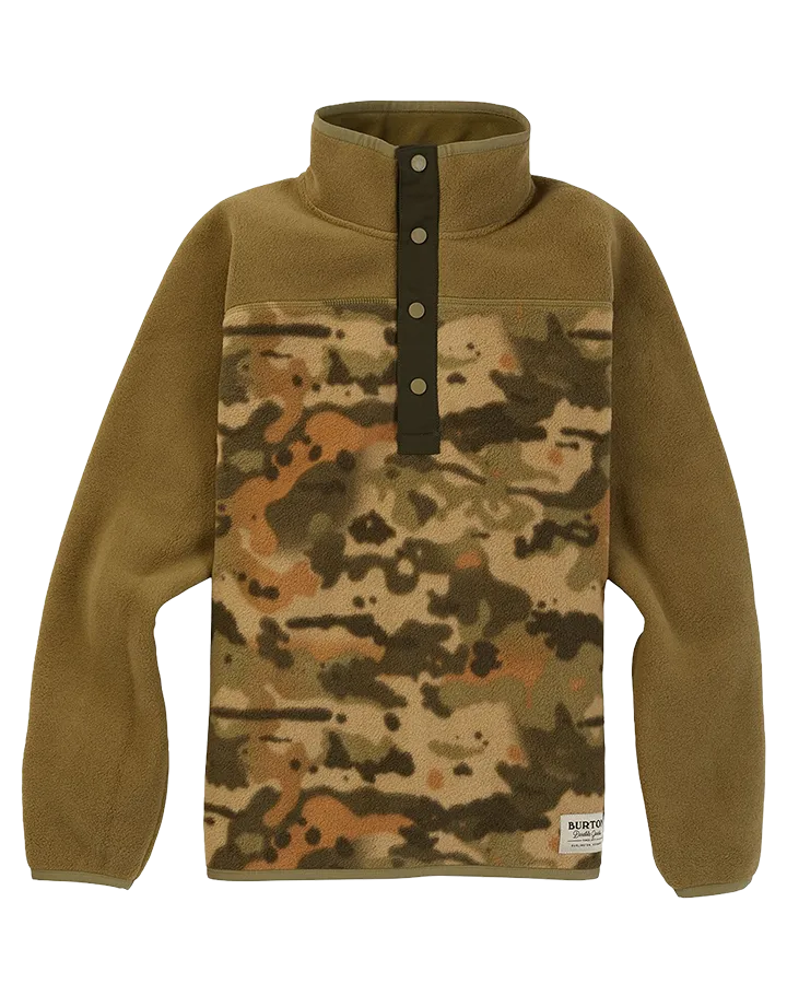 Burton Kid's Spark Fleece Snow Anorak - Martini / Kelp Camo - 2023