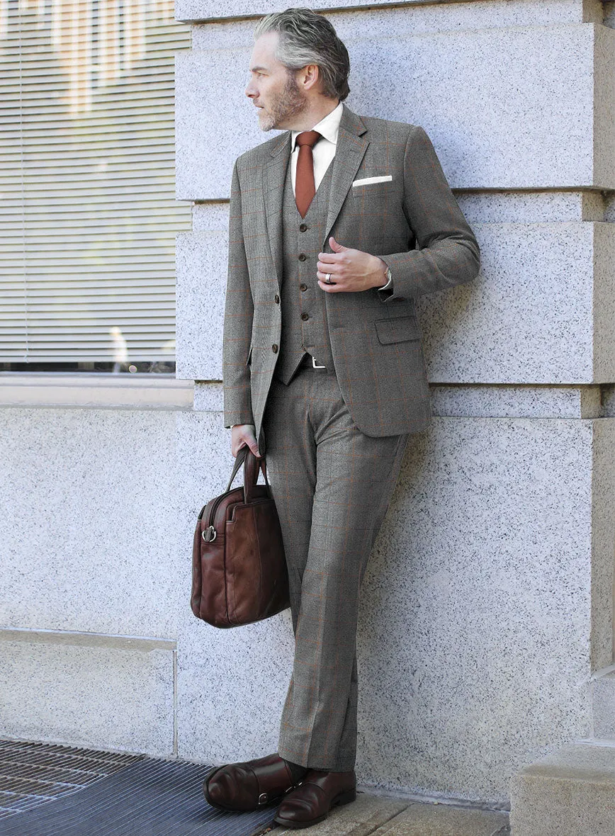 Caccioppoli Rarco Glen Gray Wool Suit