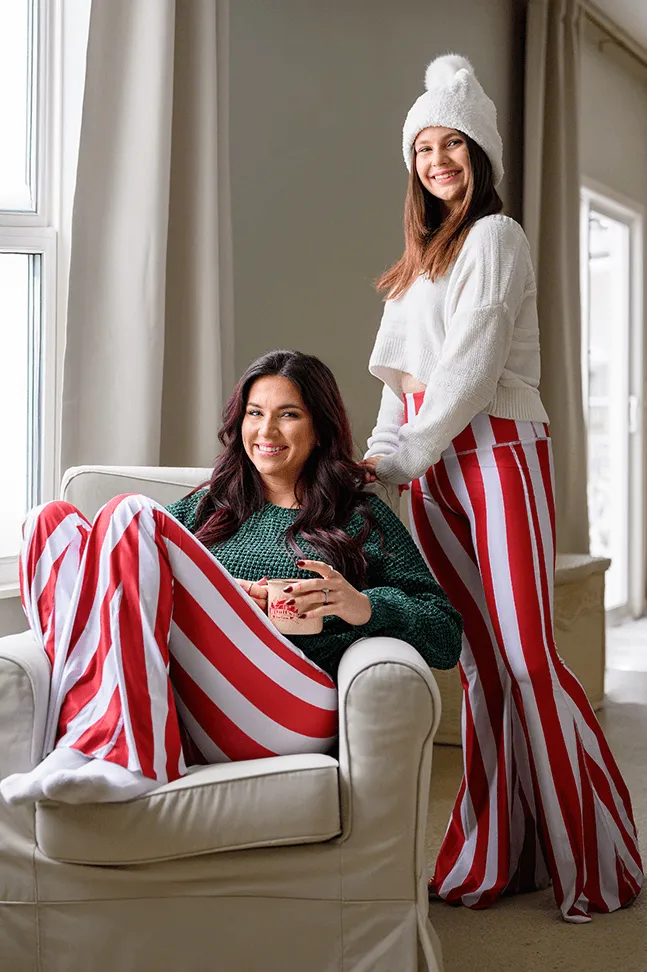 Candy Stripe Printed Bell Bottoms