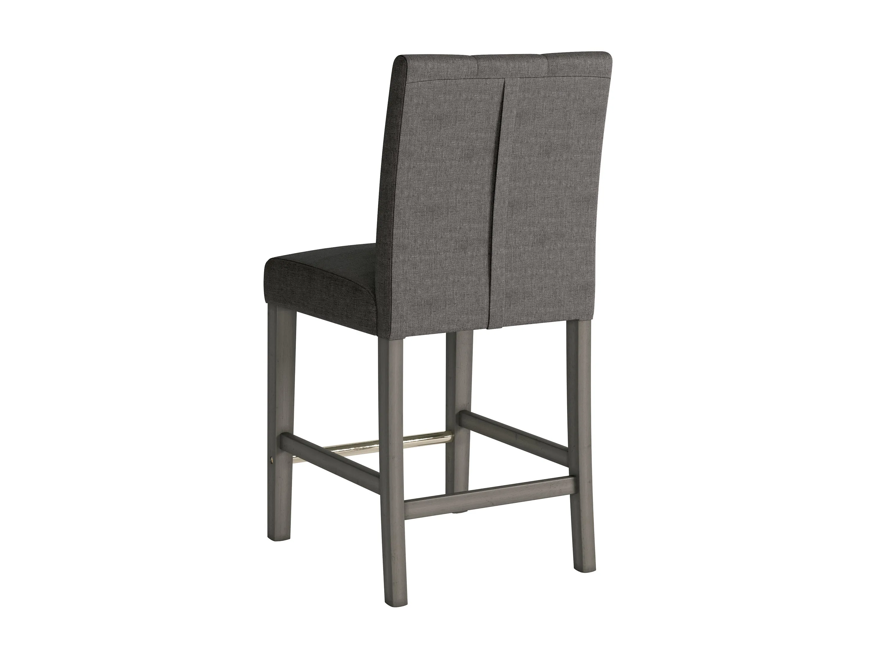 Charcoal Brown Fabric Counter Height Stool