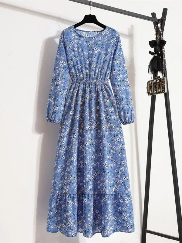 Chic Floral Maxi Dress: Effortless Elegance in Lightweight Chiffon