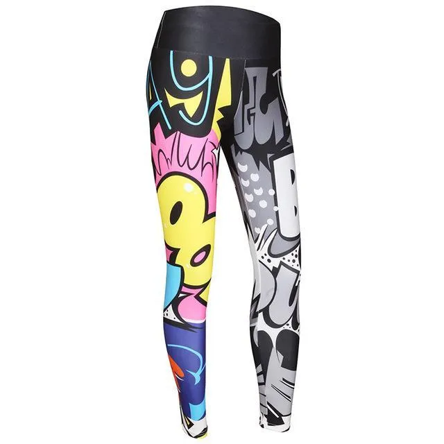 Comic Con High Waist Push Up Leggings