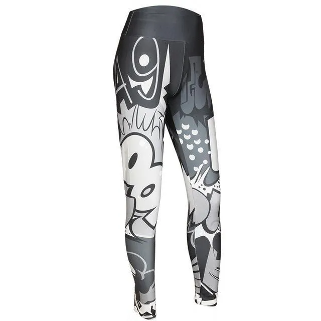 Comic Con High Waist Push Up Leggings