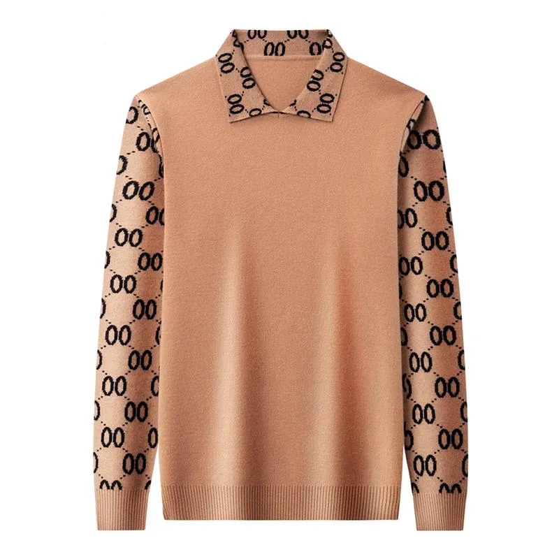 Double Zero Sleeve Patterned Collar Pullover Sweater