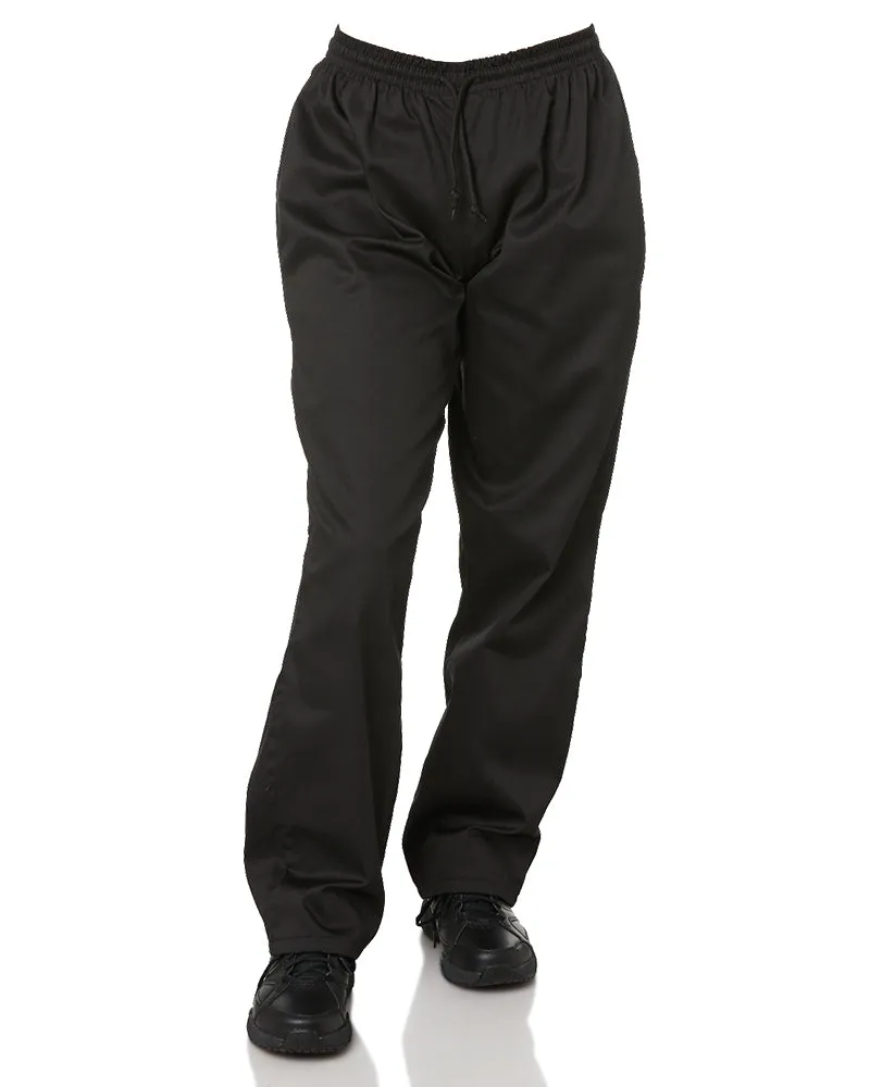 Drawstring Chefs Trousers - Black