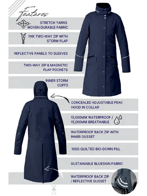 Equetech Utopia Long Waterproof Riding Coat