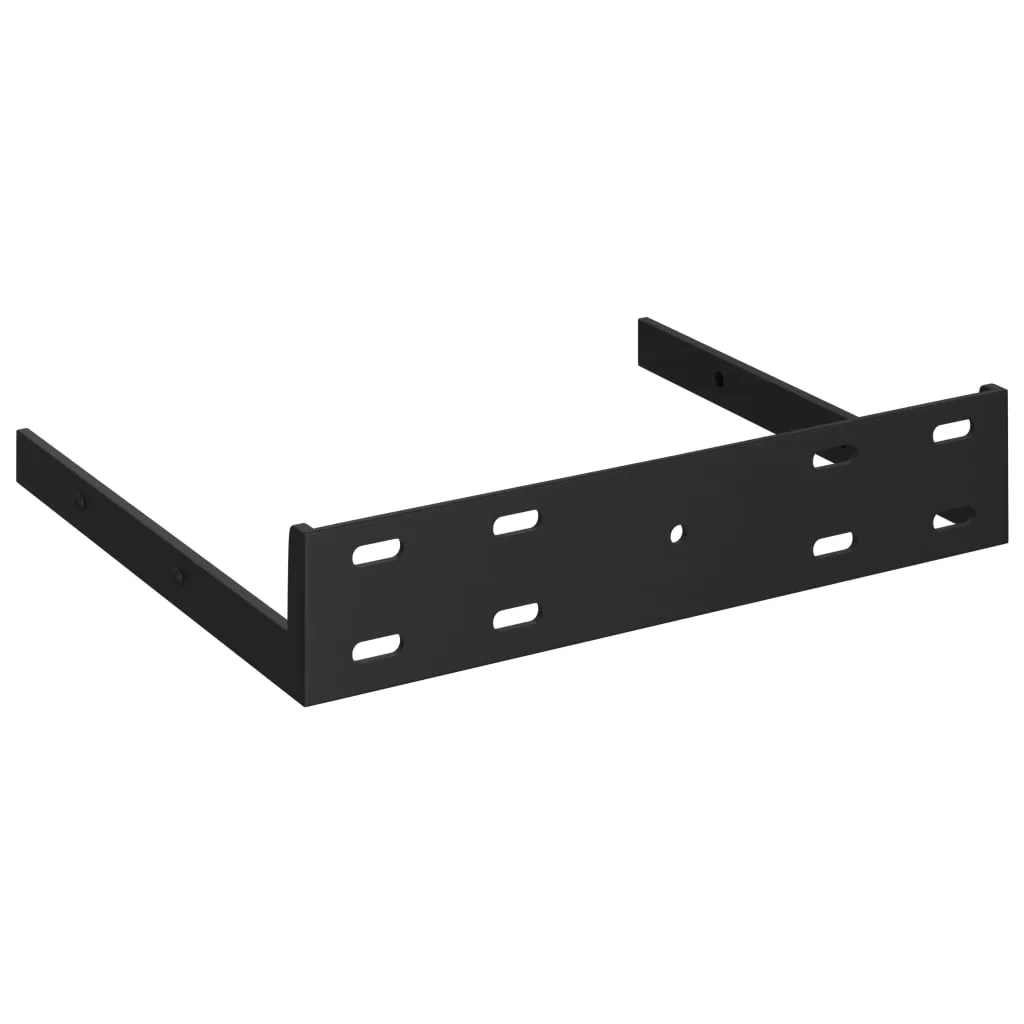 Floating Corner Shelves 2 pcs High Gloss Black 35x35x3.8 cm MDF