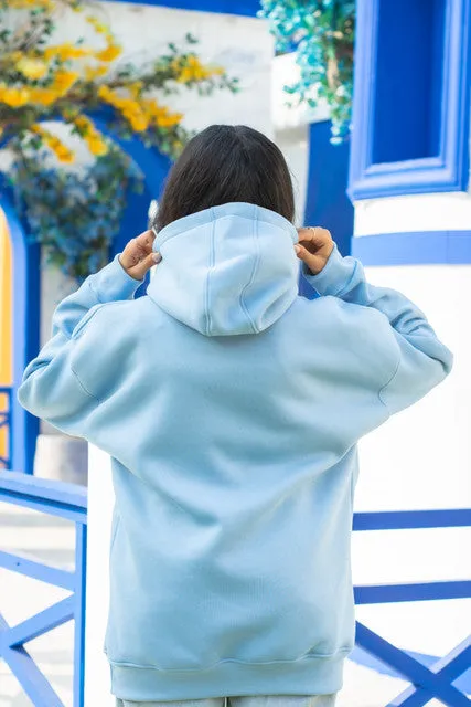 Fluffy Oversized Cotton Hoodie - Keen