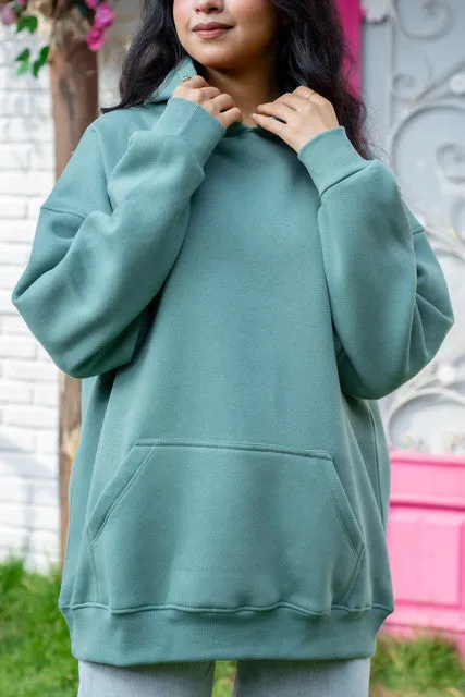 Fluffy Oversized Cotton Hoodie - Keen