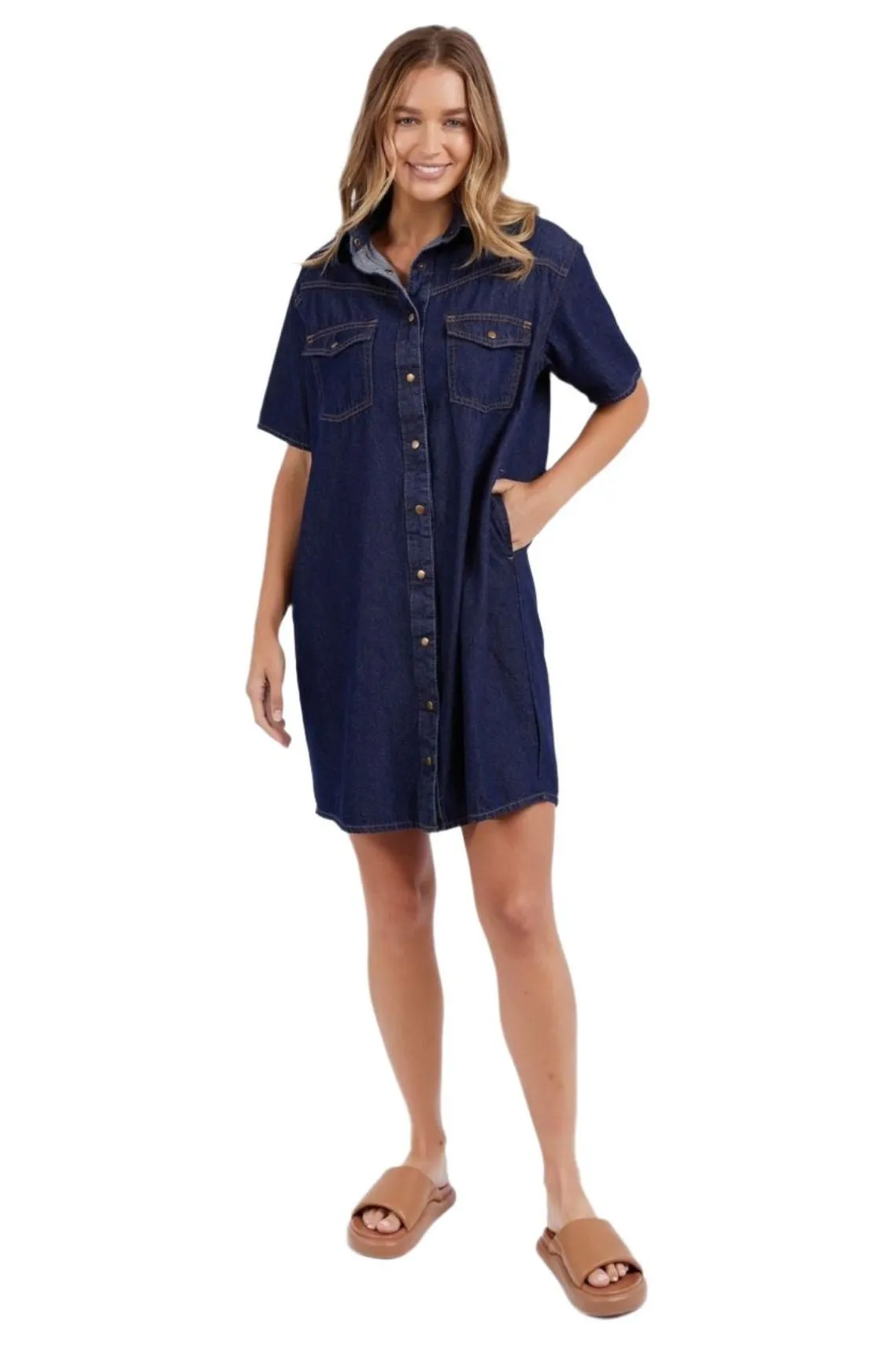 FOXWOOD SORCHA DENIM DRESS - INDIGO