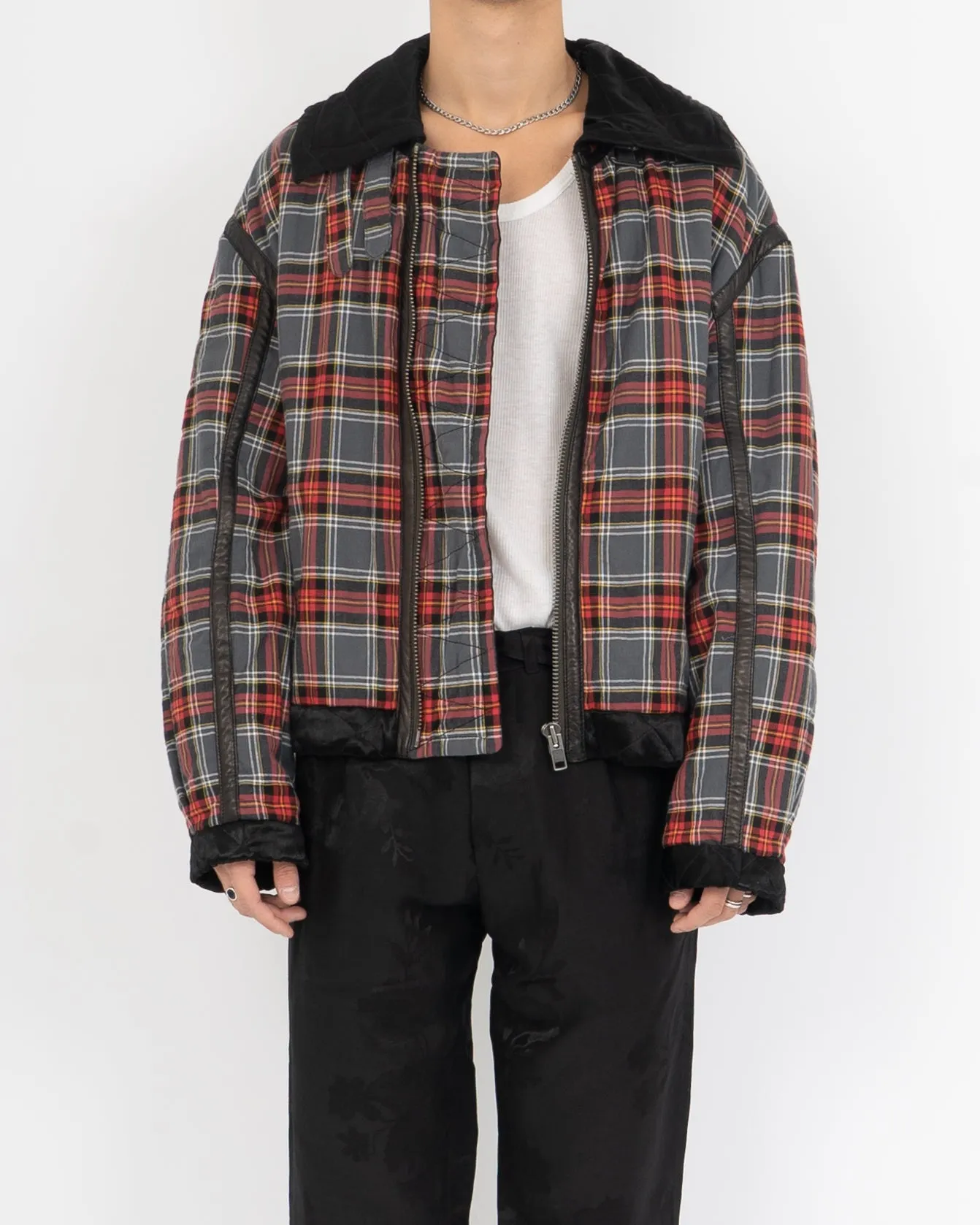 FW17 Checked Wool Aviator Jacket Sample