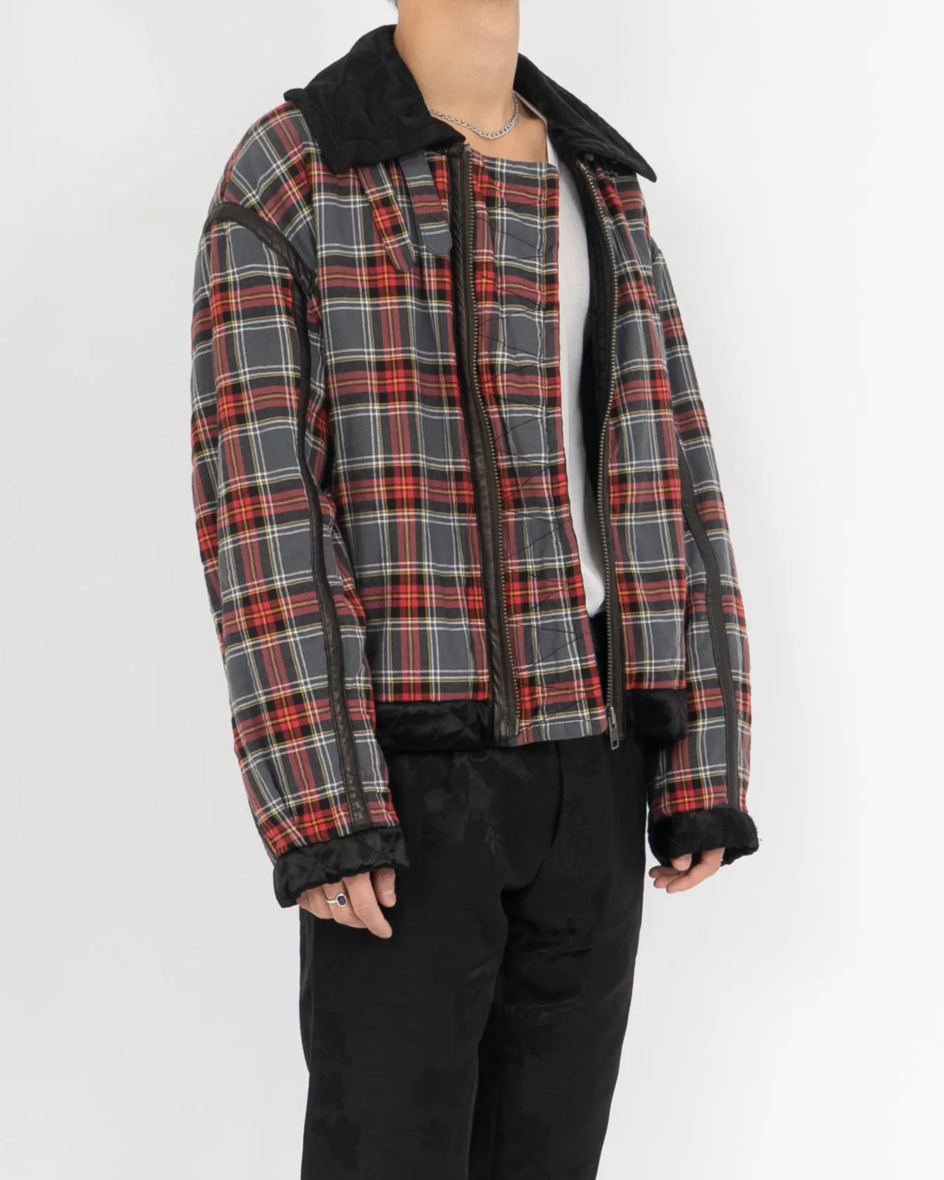 FW17 Checked Wool Aviator Jacket Sample