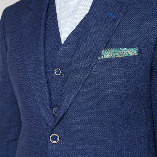 Gibson Hallfield Blue Textured Jacket