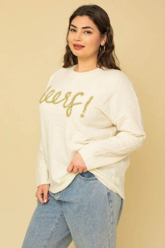 Gilli Plus Size Cheers Pullover Sweater