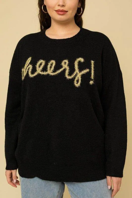 Gilli Plus Size Cheers Pullover Sweater