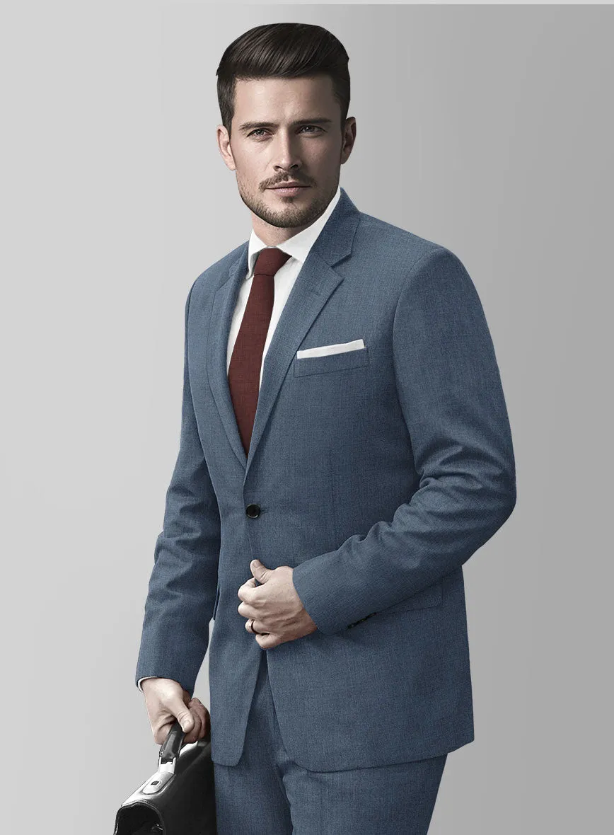 Huddersfield Stretch Slate Blue Wool Suit