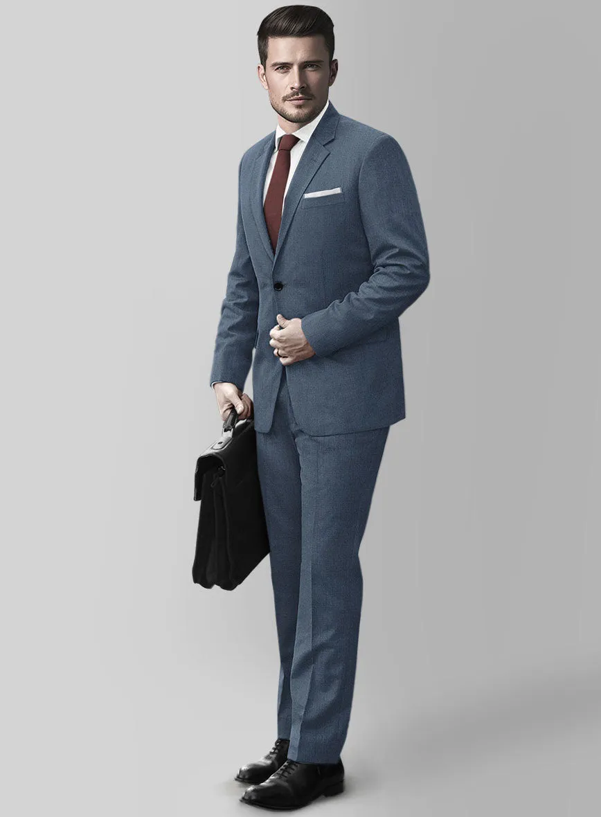 Huddersfield Stretch Slate Blue Wool Suit