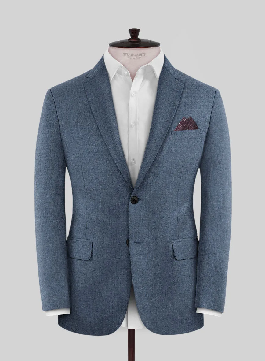 Huddersfield Stretch Slate Blue Wool Suit