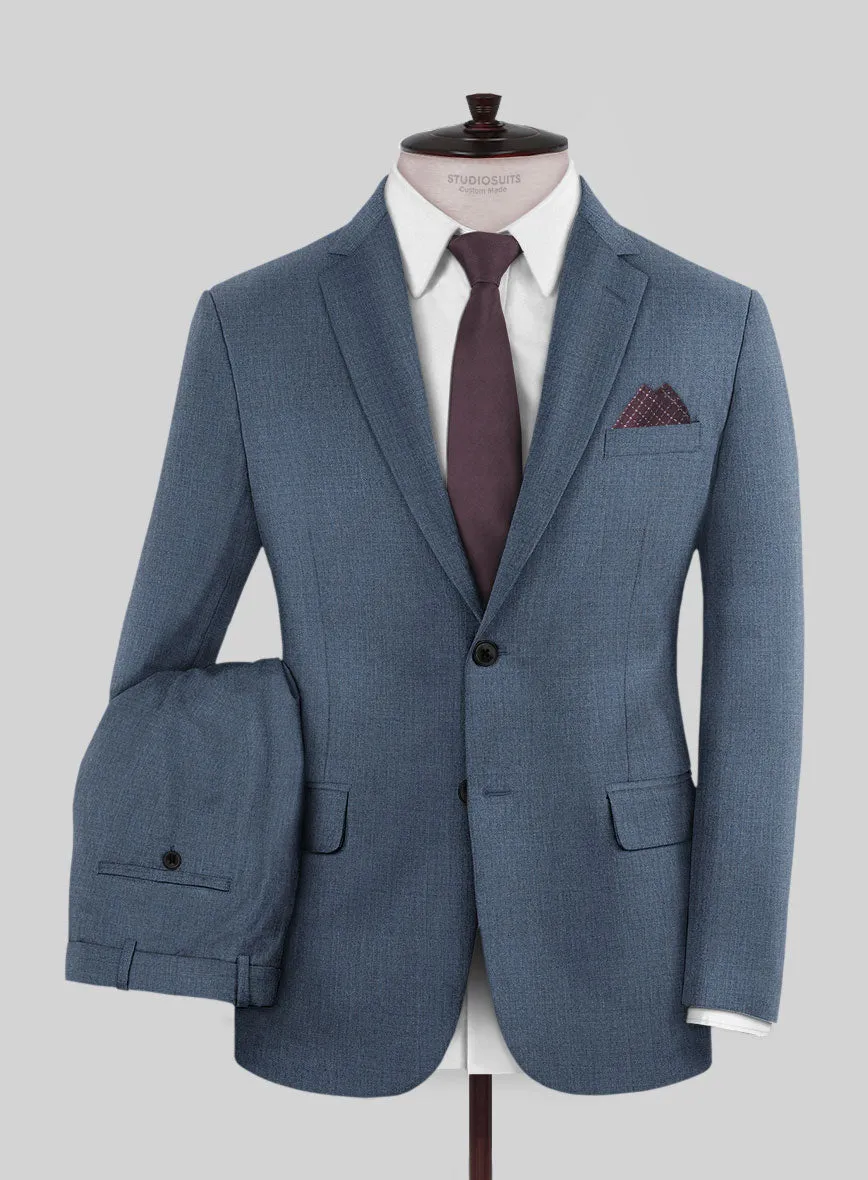 Huddersfield Stretch Slate Blue Wool Suit