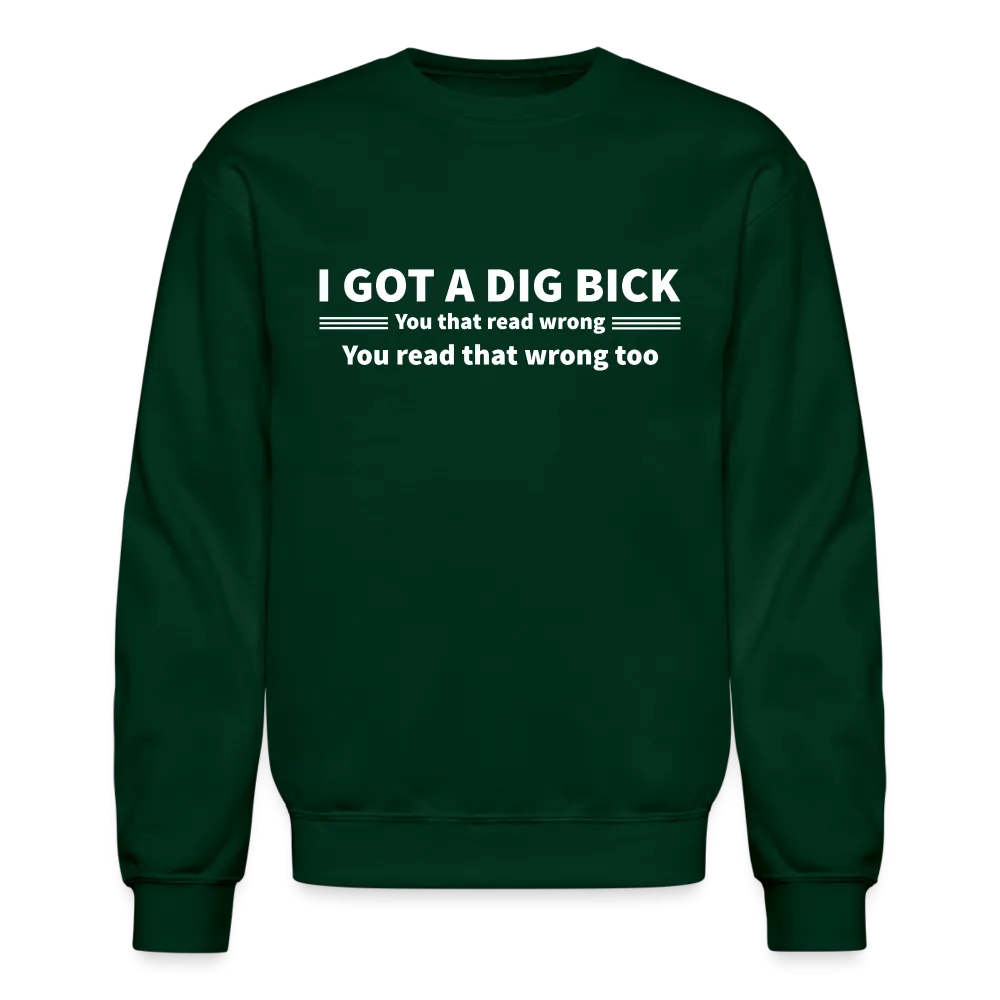 I Got a Dig Bick (You That Read Wrong) Sweatshirt