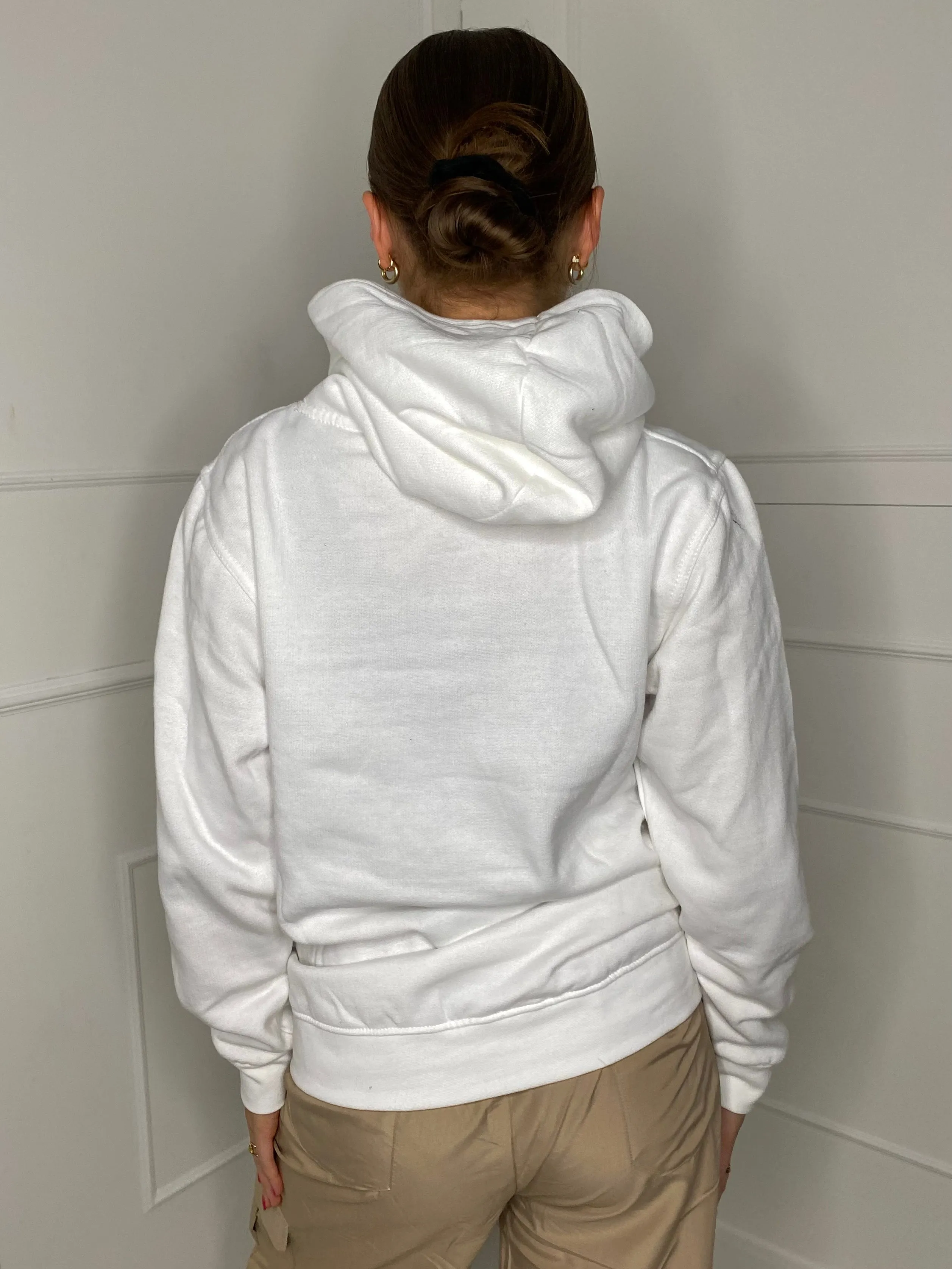 Identical Print Hoodie - White