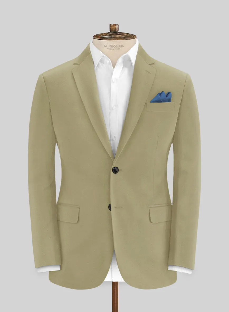 Italian Dark Tan Cotton Stretch Suit