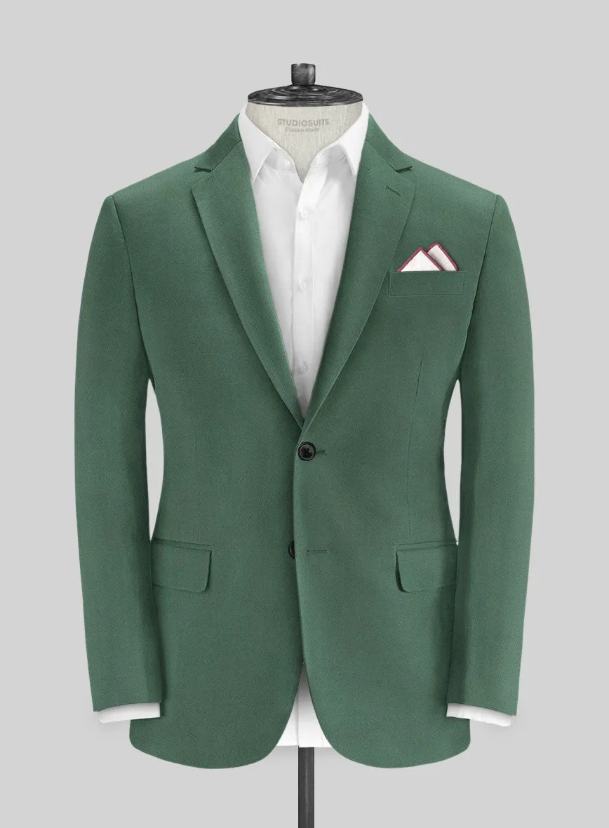 Italian Spring Green Cotton Stretch Suit