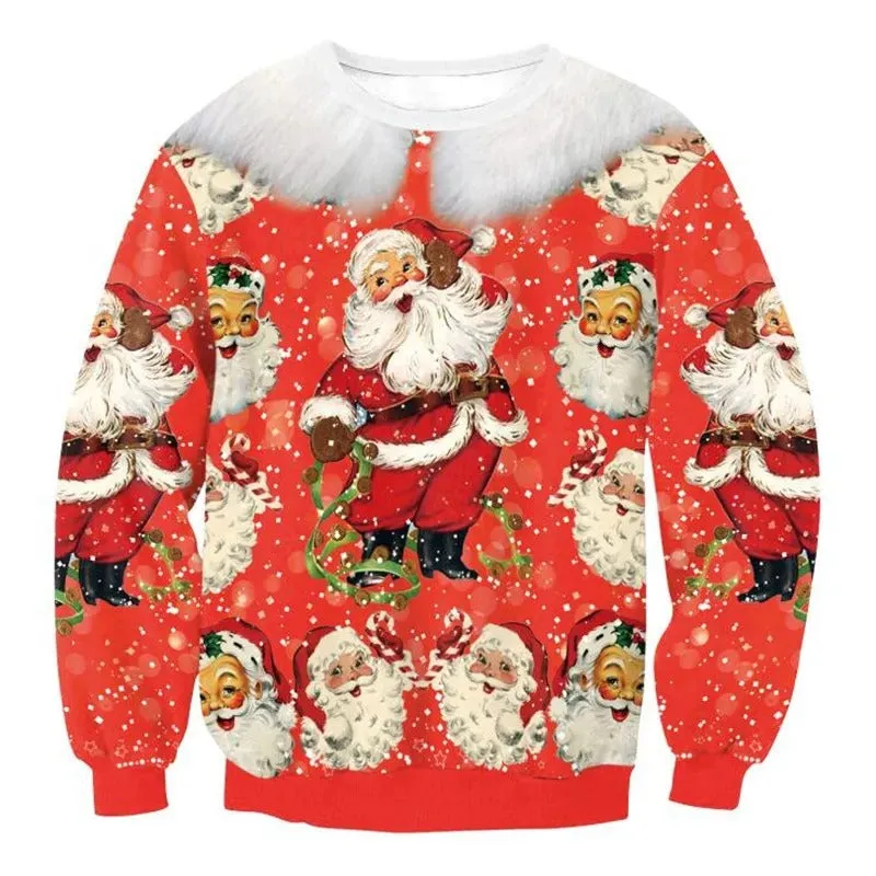 Joris - Warm knitted sweater with a fun 3D Christmas motif for men and women