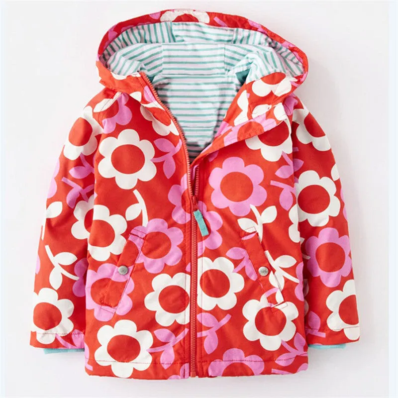 Kids Hooded WindProof Jackets Spring and Fall Outerwear - Free Shipping to N.A.