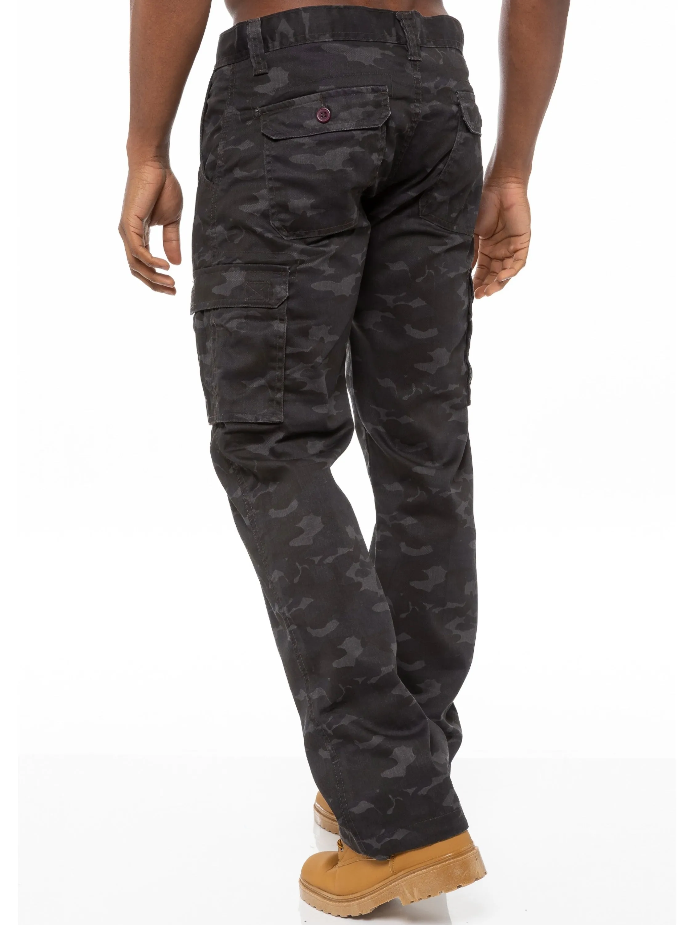 Kruze | Mens Cargo Camo Trousers