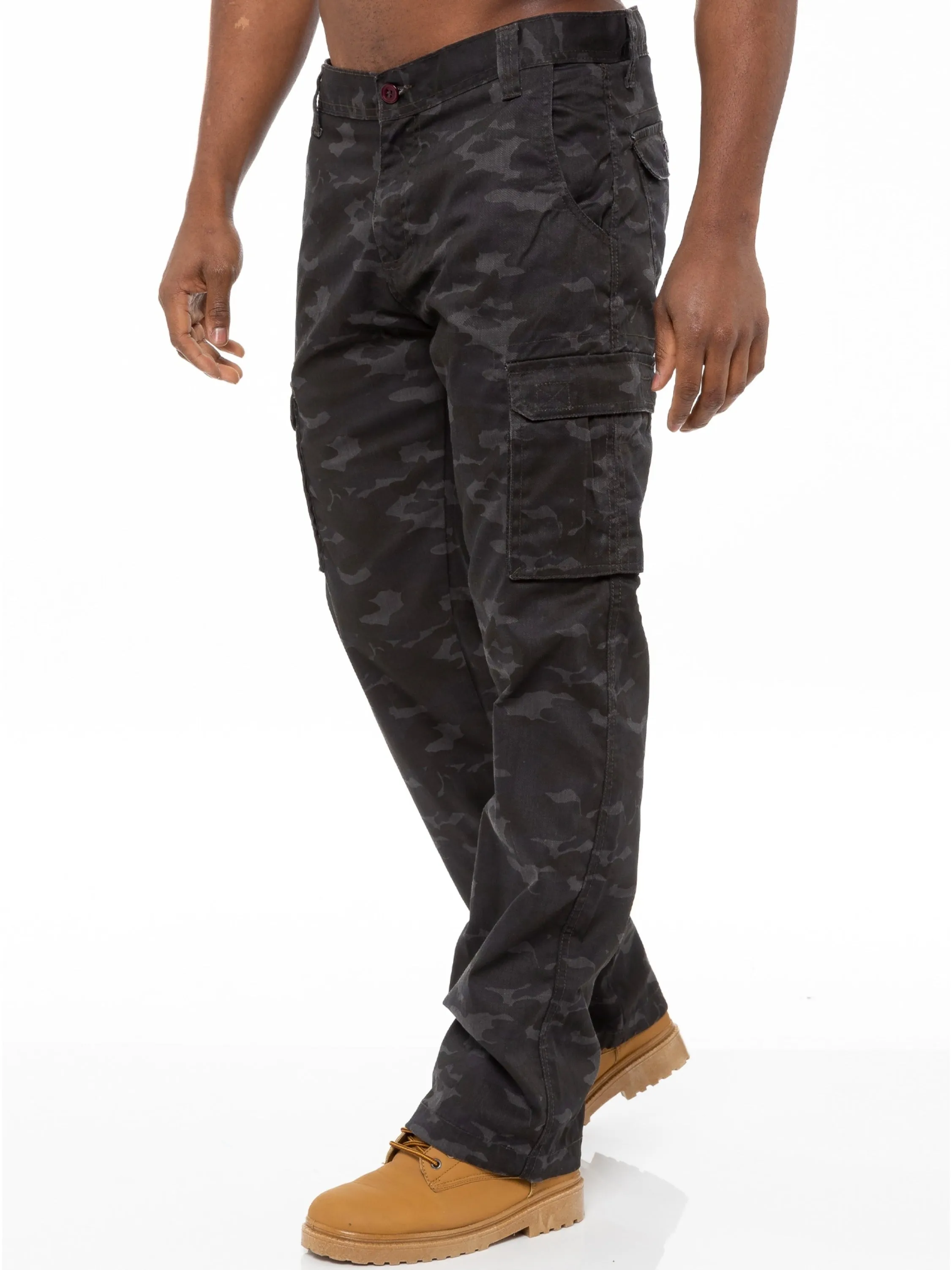 Kruze | Mens Cargo Camo Trousers