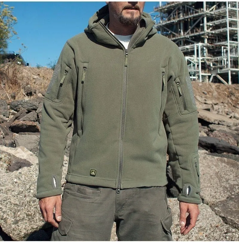 Men Military Thermal Fleece Tactical Jacket