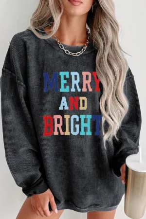 MERRY AND BRIGHT Graphic Sweatshirt