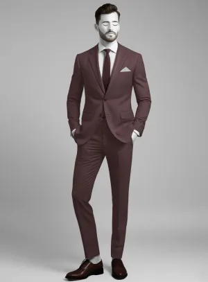 Napolean Dark Wine Wool Suit