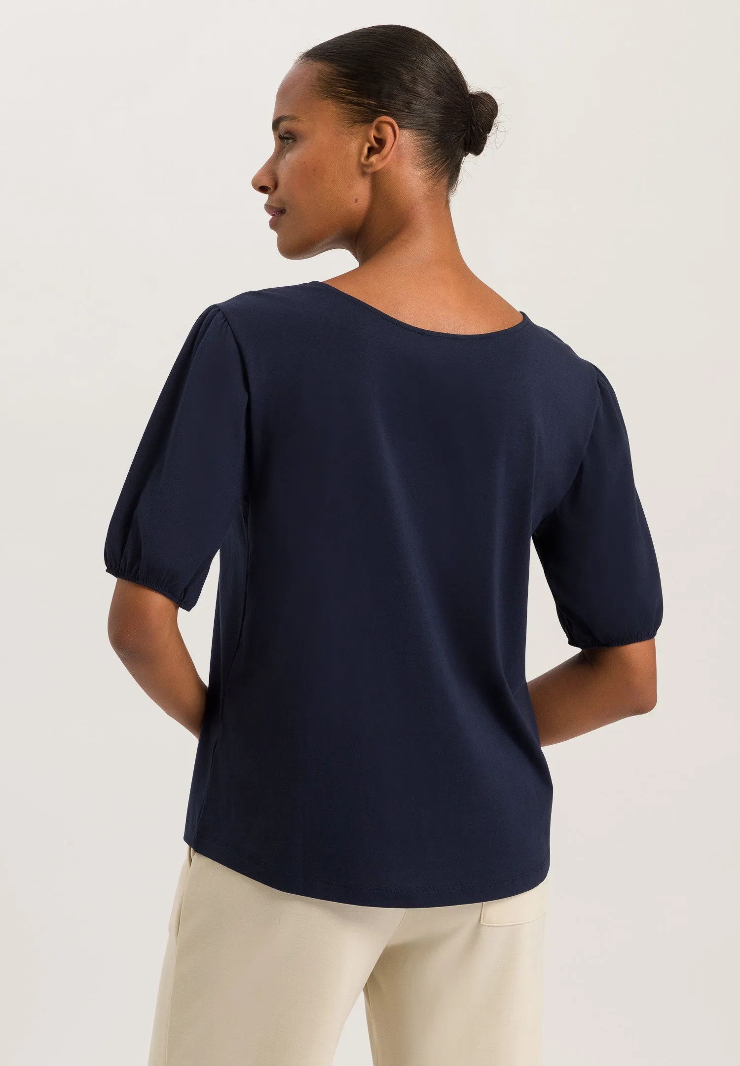 Natural Shirt Organic Cotton Square Neck Top | Deep Navy 78807-1610