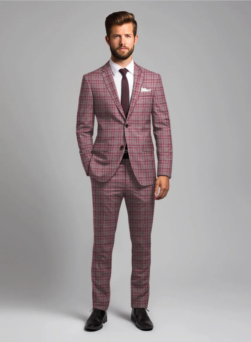 Noble Isadora Check Wool Silk Linen Suit