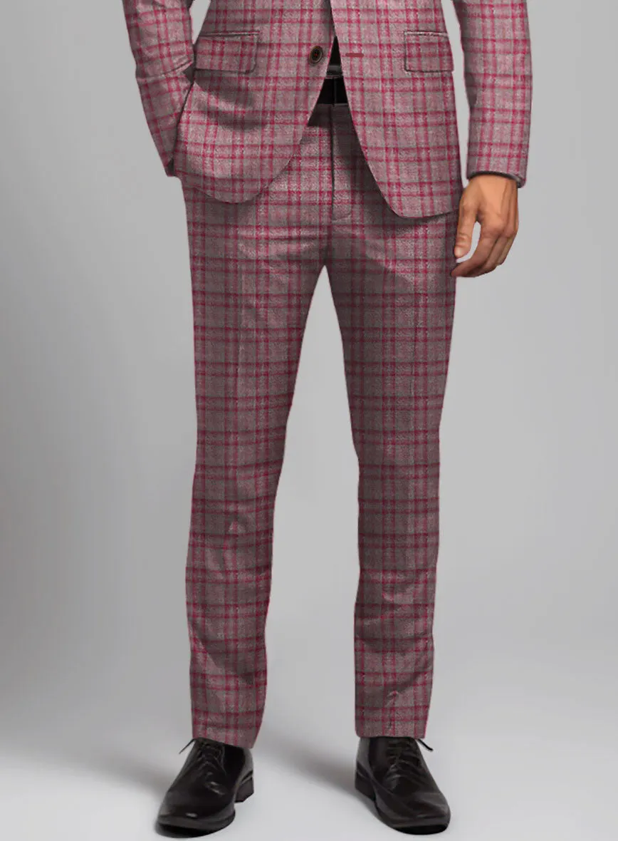 Noble Isadora Check Wool Silk Linen Suit