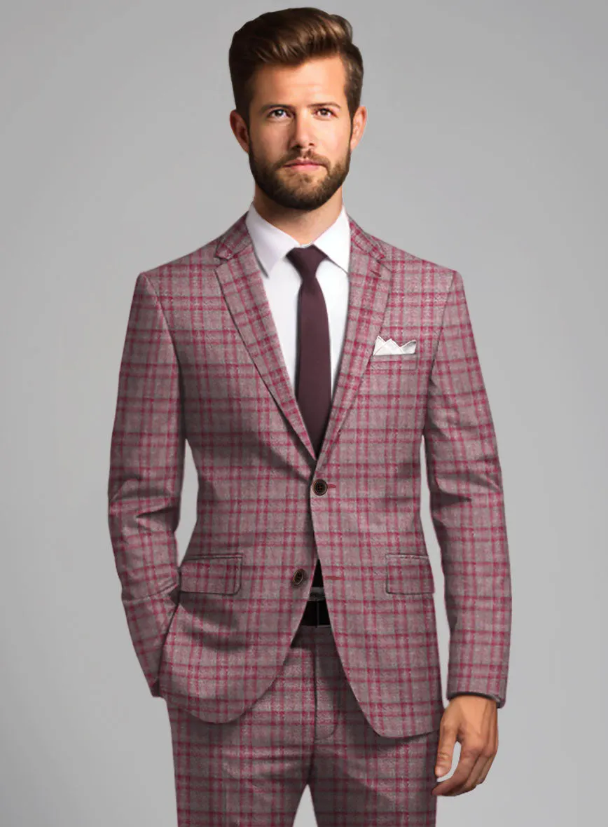 Noble Isadora Check Wool Silk Linen Suit