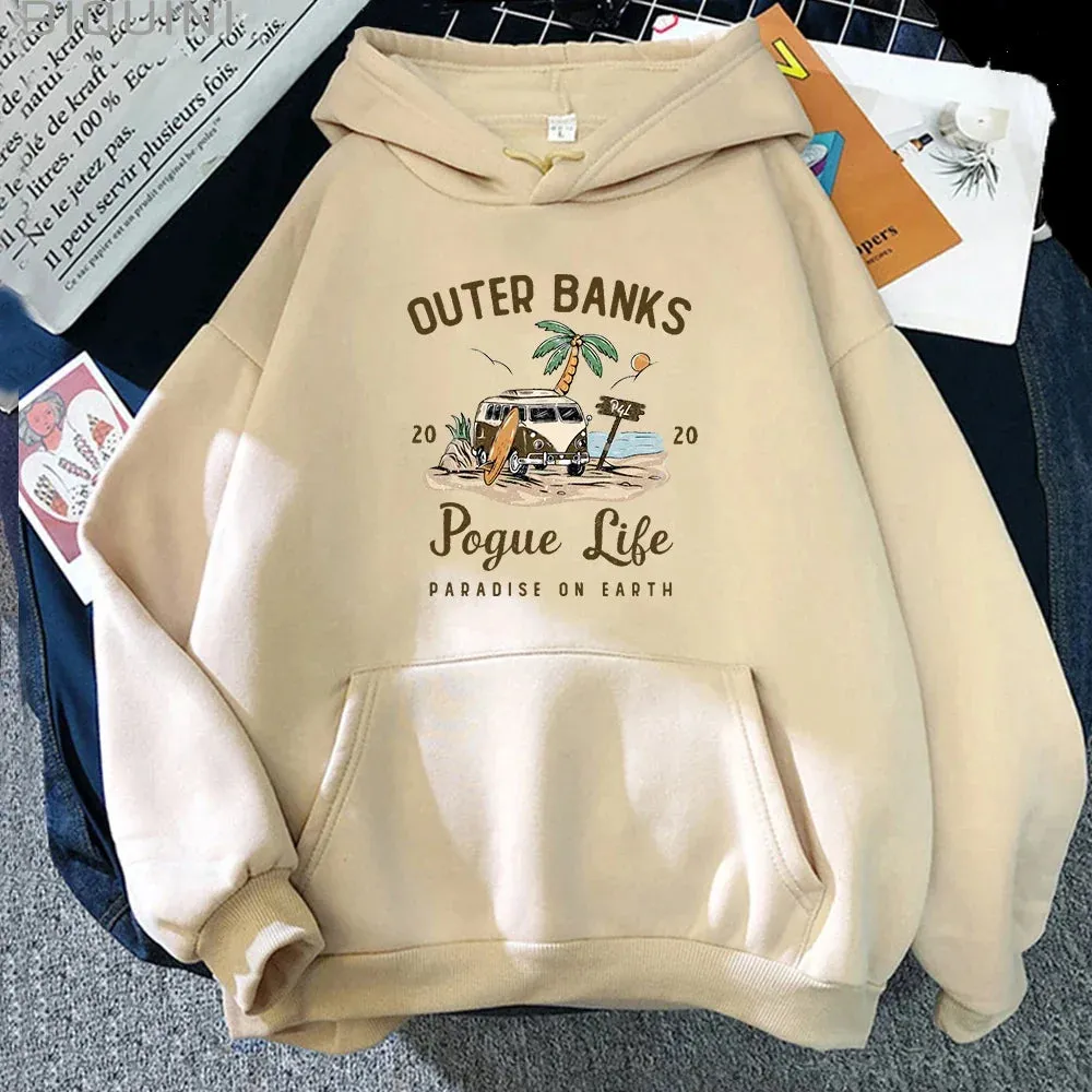 Outer Banks Pogue Life Graphic Hoody Autumn/winter Hoodies New Women Fashion Aesthetic Sweatshirts Female Kpop Style Streetwear