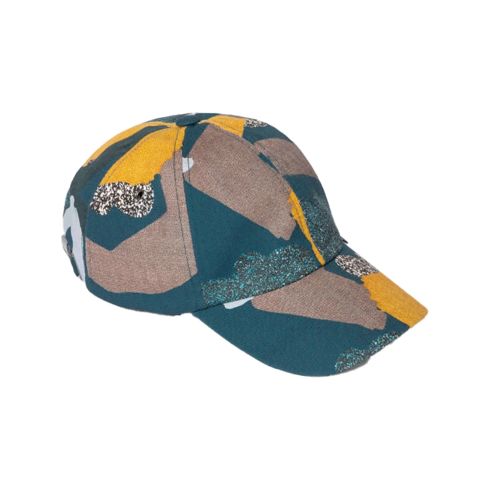 PAUL SMITH Rug Print Cotton Cap - Blue