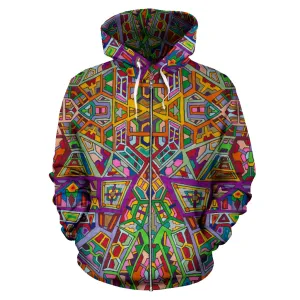 POLYGONS Quantum Quilt ZIPPER HOODIE | LACHLAN WARDLAW