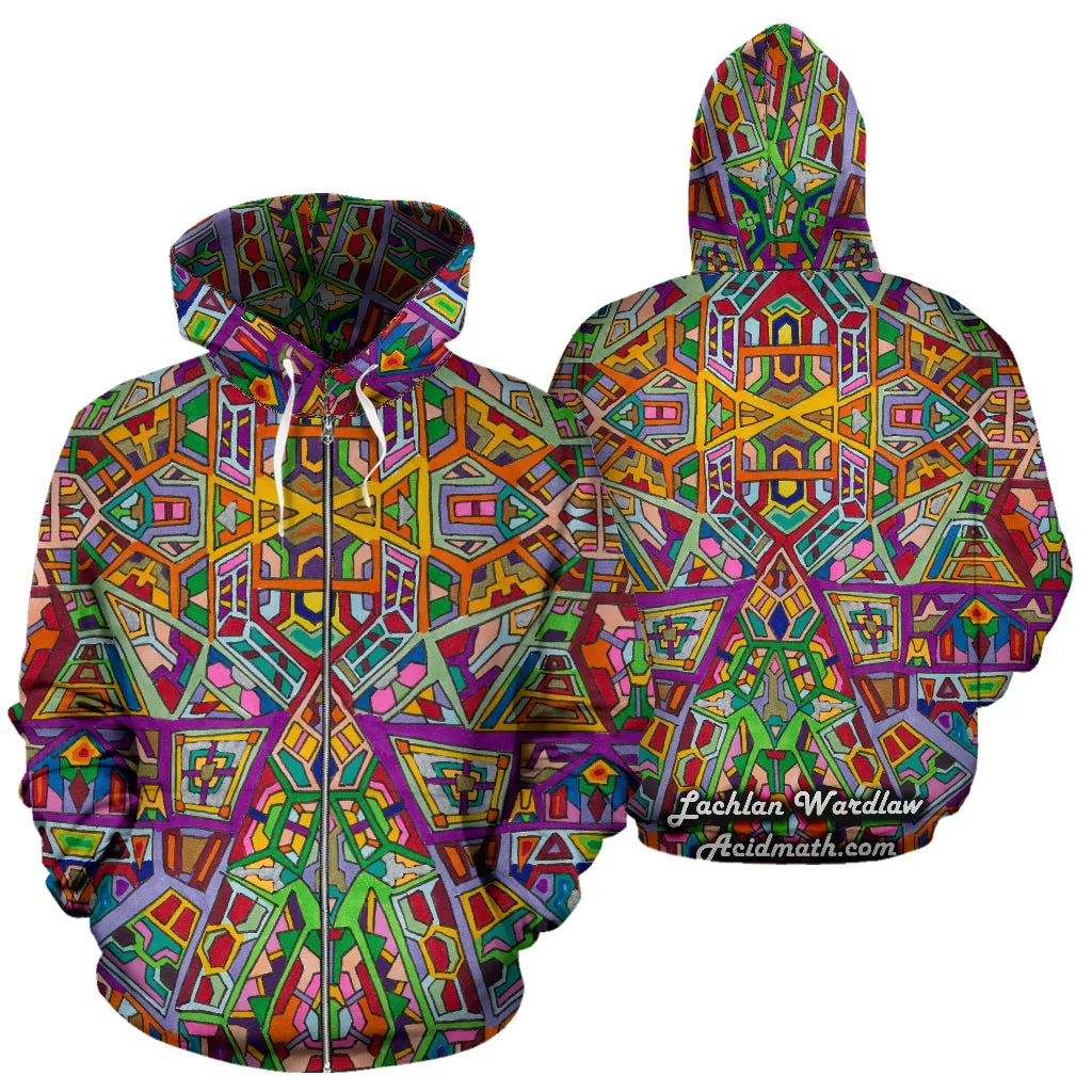 POLYGONS Quantum Quilt ZIPPER HOODIE | LACHLAN WARDLAW