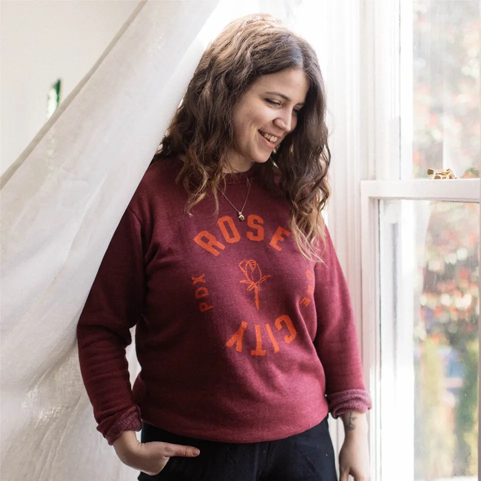 Rose City Crew Sweatshirt (Maroon)